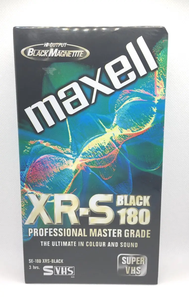 Maxell XR-S balck 180 professional high grade VHS (3uur) / VHS videoband / video