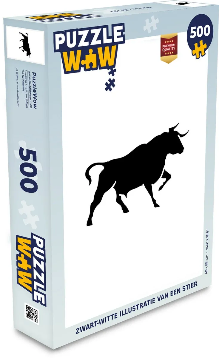PuzzleWow Legpuzzel Stier 500 Stuks