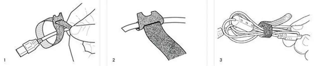 Velcro Klittenband Kabelbinder 20cm Zwart - 15 Stuks - afbeelding 6 van 6