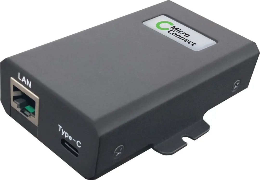 MicroConnect POEINJ-60W-USBC PoE Injector - Zwart - afbeelding 2 van 4
