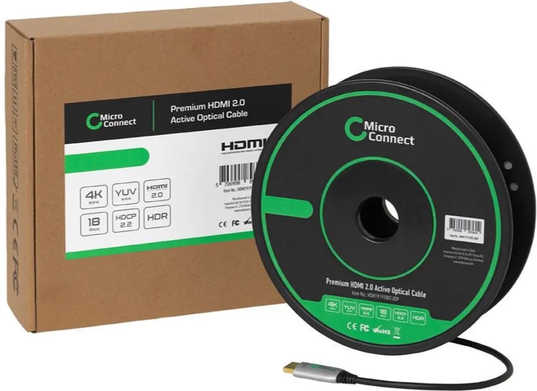 MicroConnect HDMI 2.0 actieve kabel 50m HDM191950V2.0OP - 4K - Zwart - afbeelding 5 van 6