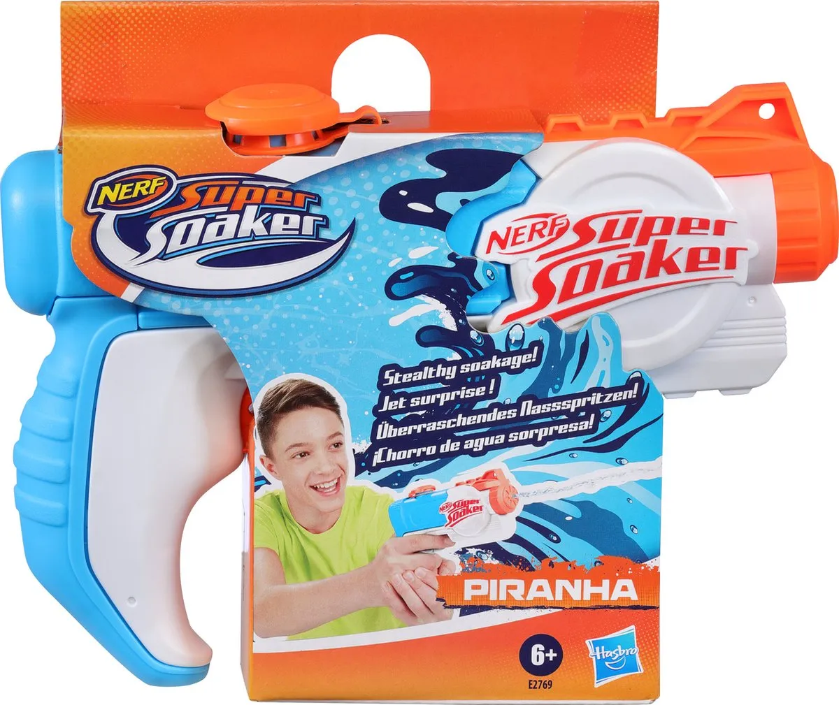 Nerf Super Soaker Piranha E2769EU4 Waterpistool - 0,1L - Wit/Blauw - afbeelding 6 van 6
