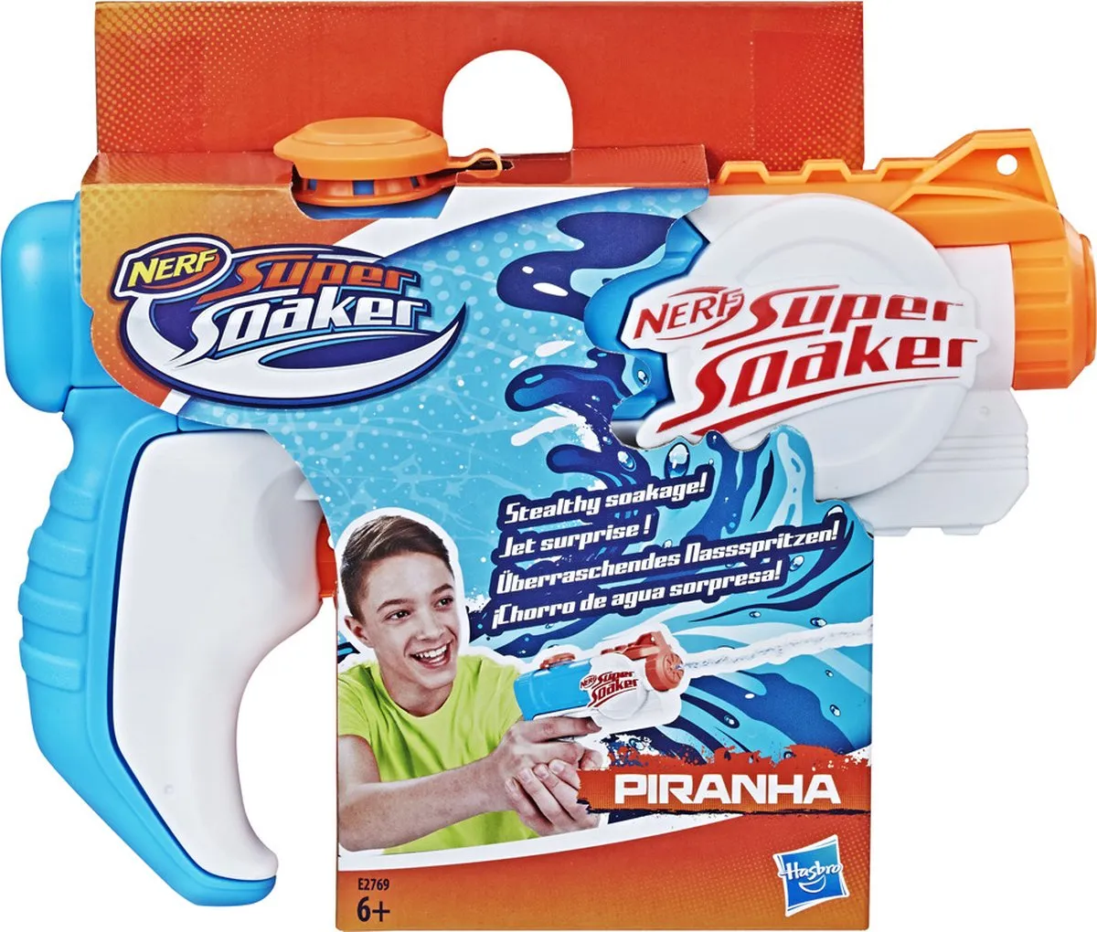 Nerf Super Soaker Piranha E2769EU4 Waterpistool - 0,1L - Wit/Blauw