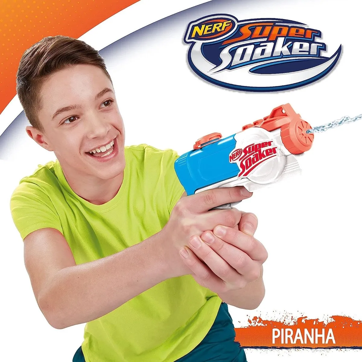 Nerf Super Soaker Piranha E2769EU4 Waterpistool - 0,1L - Wit/Blauw