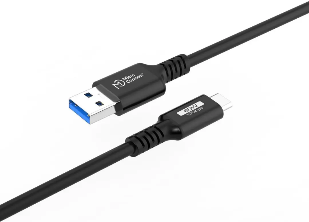 MicroConnect USB3.2AC1 USB-C naar USB-A kabel 1m - Zwart - afbeelding 3 van 5