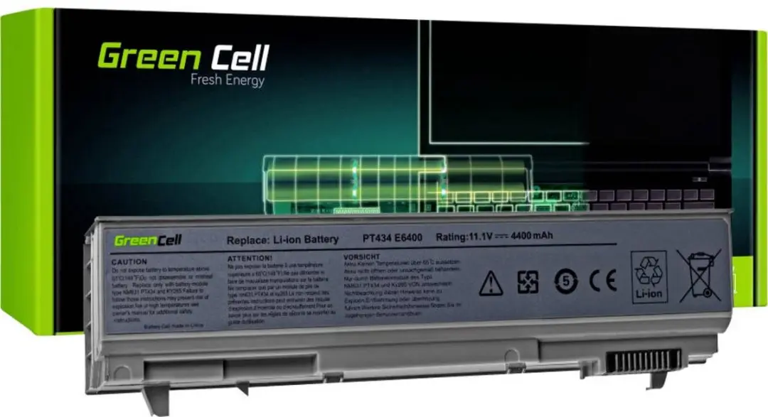 Green Cell DE09 Laptopaccu 11.1V 4400mAh - Dell Latitude - afbeelding 4 van 6