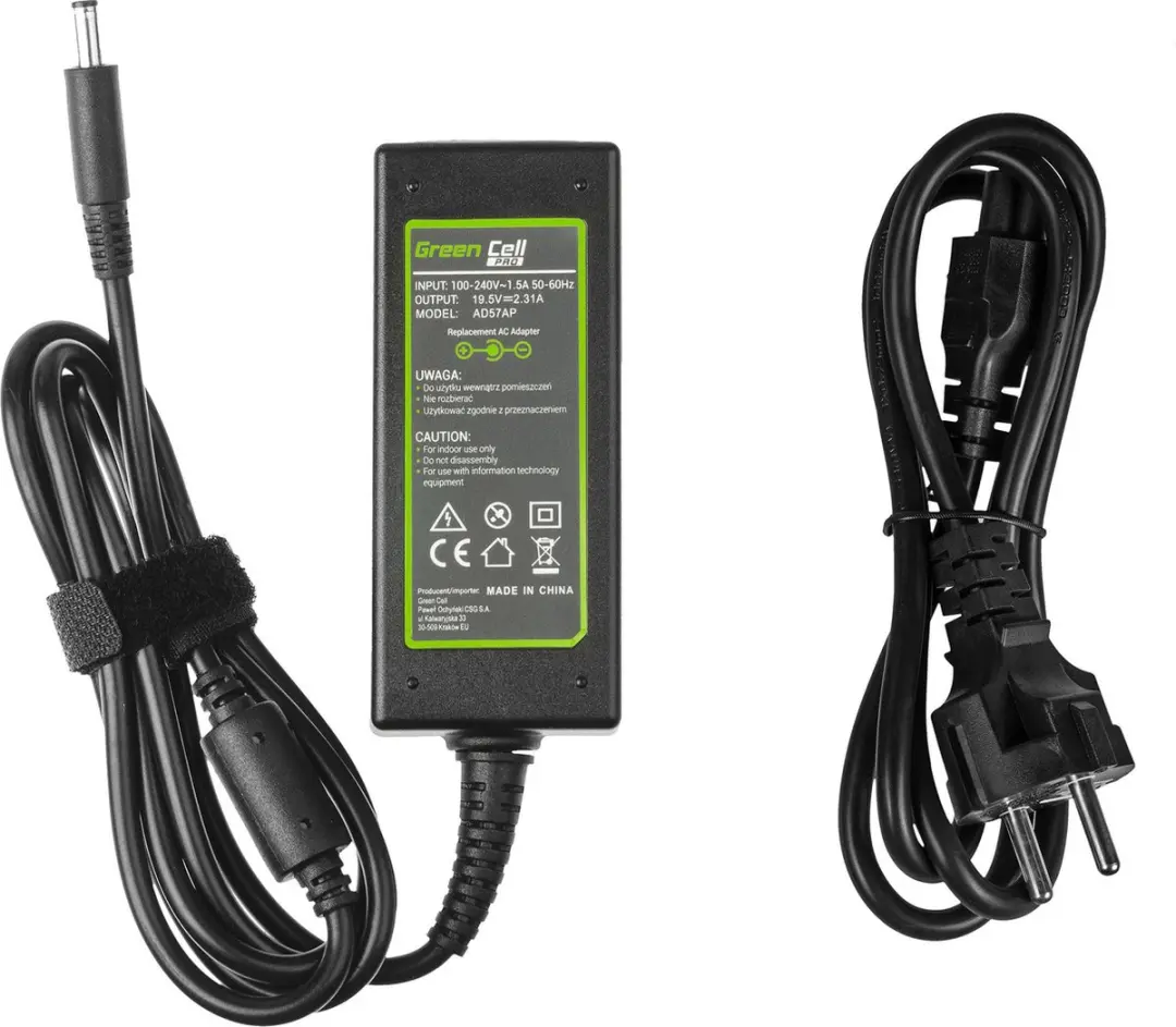 Green Cell GC-AD57AP Laptop Netvoeding 45W - Zwart - afbeelding 6 van 6