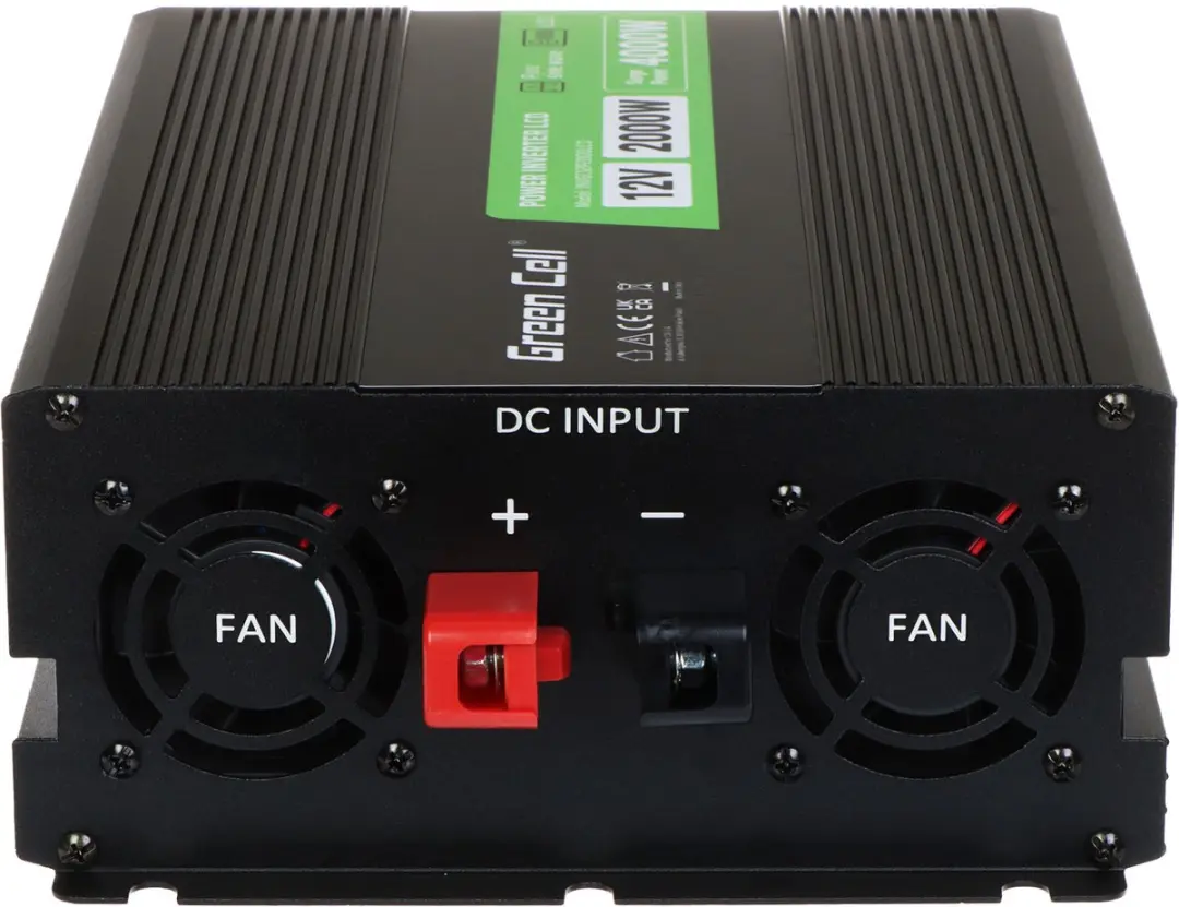 Green Cell PowerInverter INVGC12P2000LCD Omvormer - Zwart - afbeelding 3 van 6