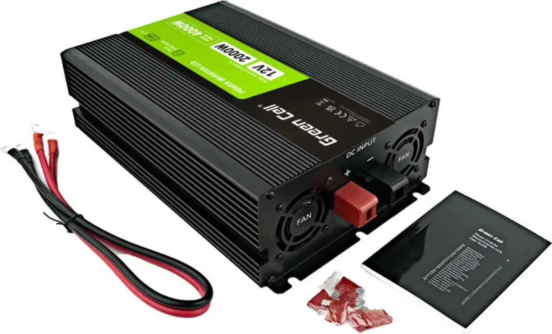Green Cell PowerInverter INVGC12P2000LCD Omvormer - Zwart - afbeelding 5 van 6