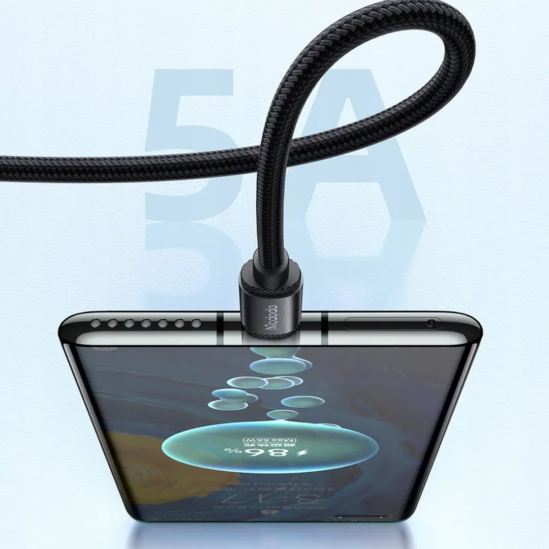 McDodo USB-C naar USB-C Kabel CA-3680 - 240W - Zwart - afbeelding 4 van 6