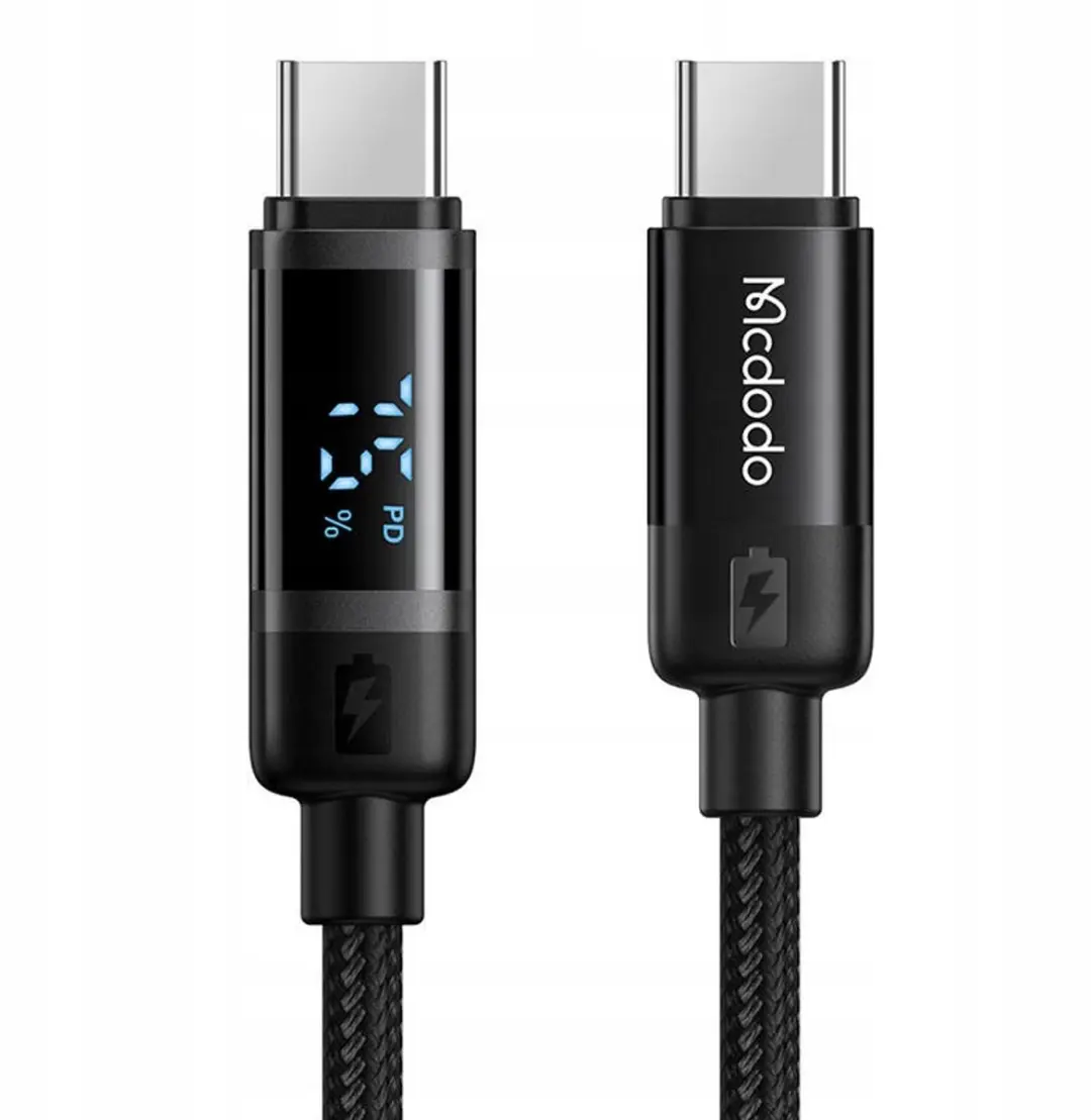 McDodo CA-5780 USB-C Kabel - 60W - 1.2m - Zwart - afbeelding 3 van 5