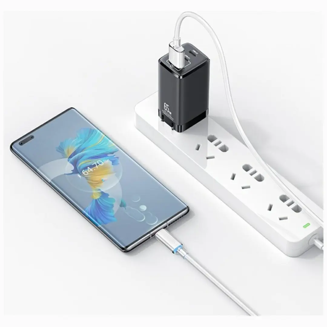 USAMS Cloud USB-A naar USB-C Kabel 1,2m - 66W - Wit - afbeelding 6 van 6