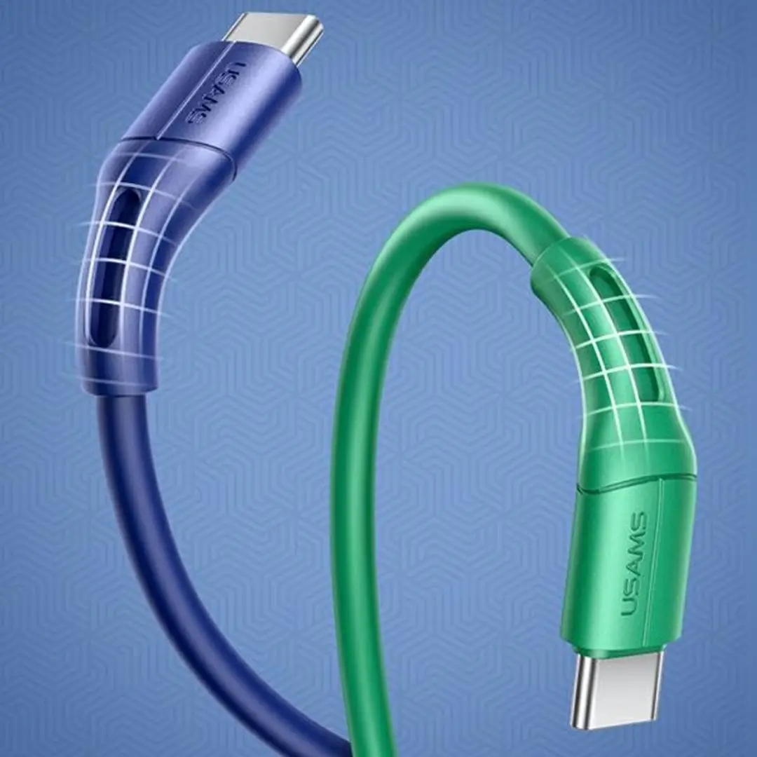 USAMS U68 USB-C Kabel 2A - 1m - Blauw - afbeelding 4 van 6