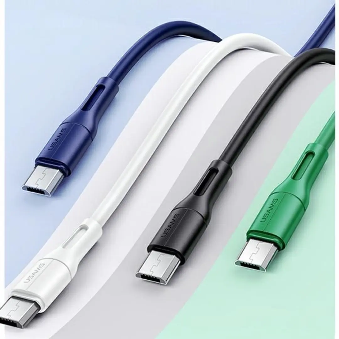 USAMS U68 microUSB Kabel 2A - 1m - Wit - afbeelding 3 van 6
