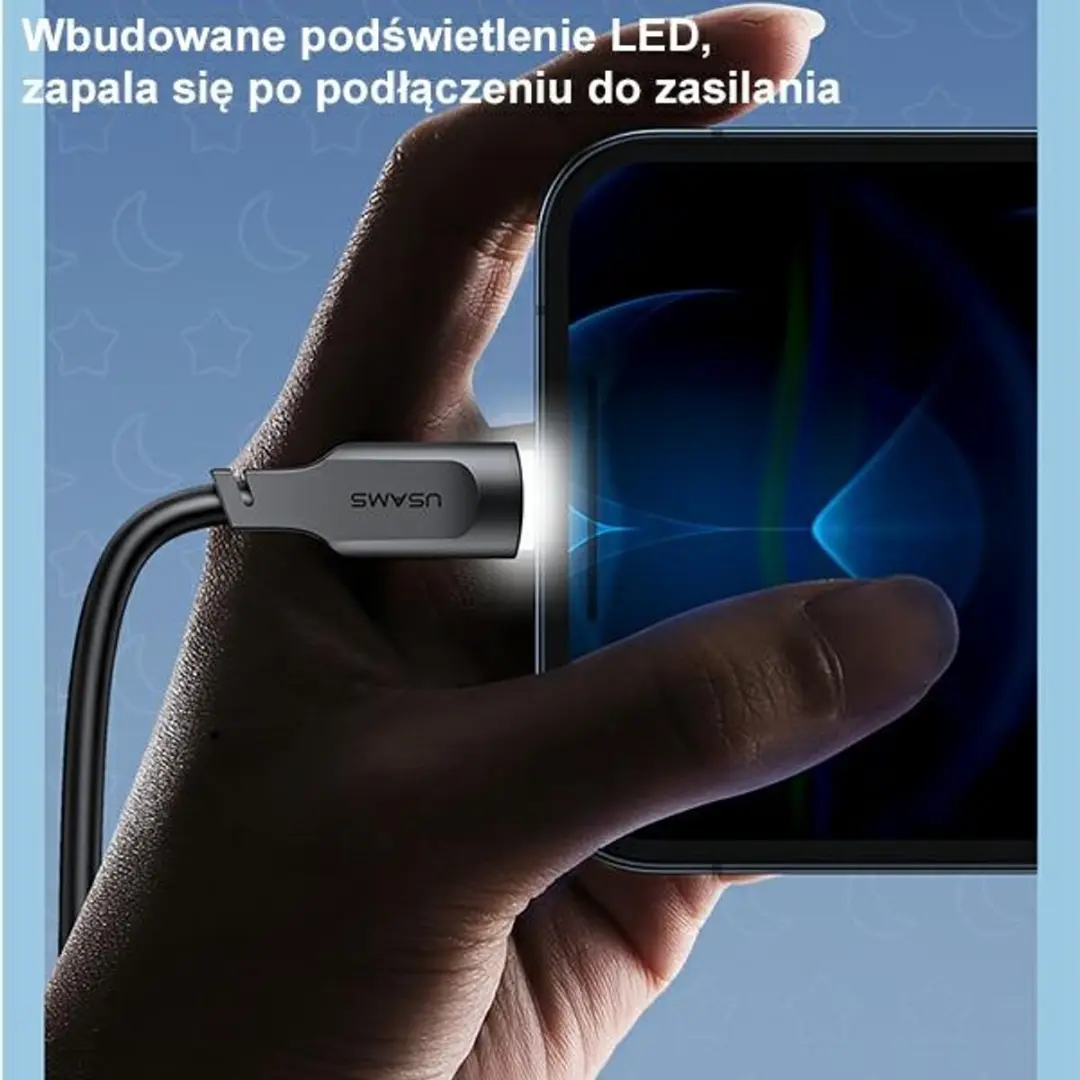USAMS Lithe Lightning Kabel SJ565 - 1,2m - Purper - afbeelding 2 van 6
