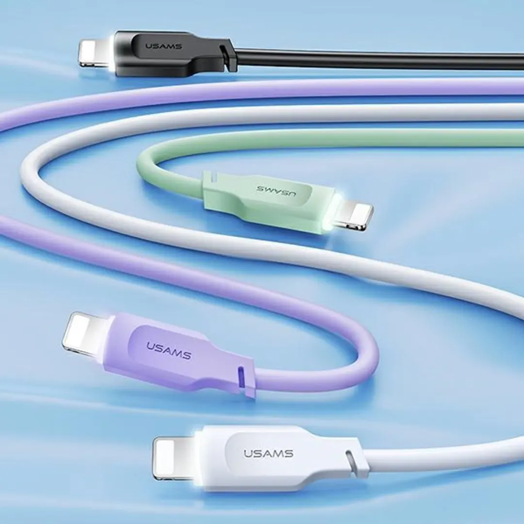 USAMS Lithe Lightning Kabel SJ565 - 1,2m - Purper - afbeelding 3 van 6
