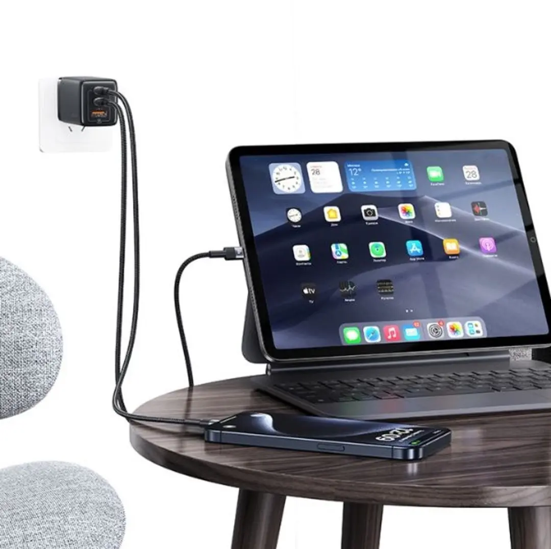 USAMS SJ724ZJ01 USB-C naar USB-C kabel - 60W - 1,2m - Zwart - afbeelding 3 van 5
