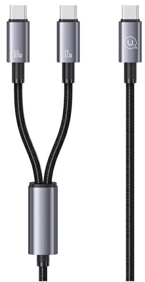 USAMS 2-in-1 USB-C Kabel 1,2m