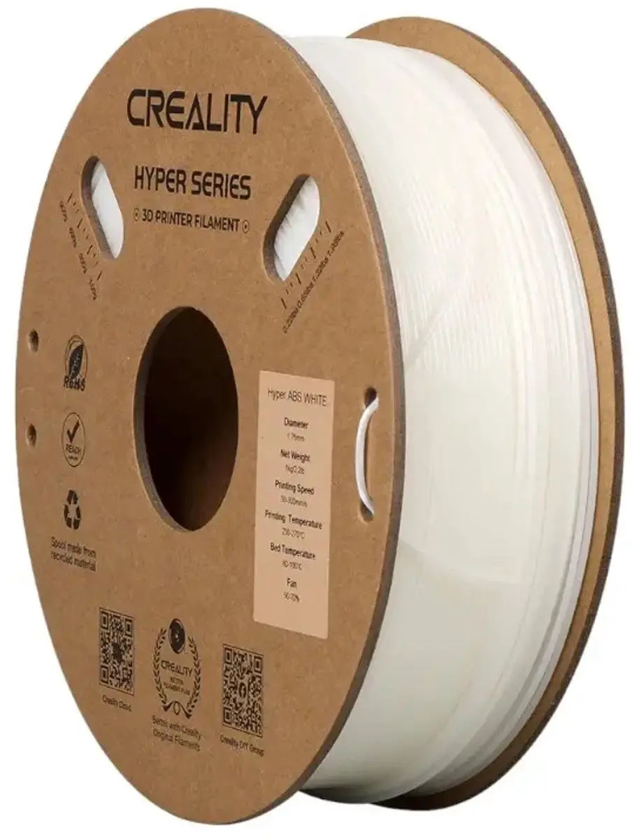 Creality Hyper ABS Filament 1.75mm - 1kg - Wit - afbeelding 5 van 6