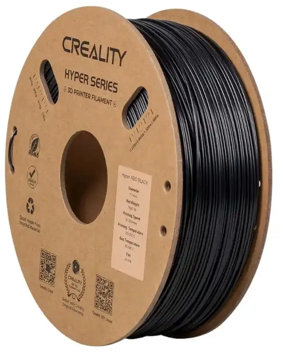 Creality Hyper ABS Filament 1.75mm - 1kg - Zwart - afbeelding 2 van 3