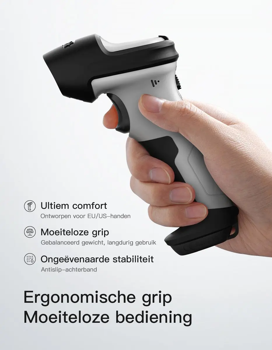 Inateck BCST-72 2D Barcodescanner - Zwart/Grijs - afbeelding 4 van 6