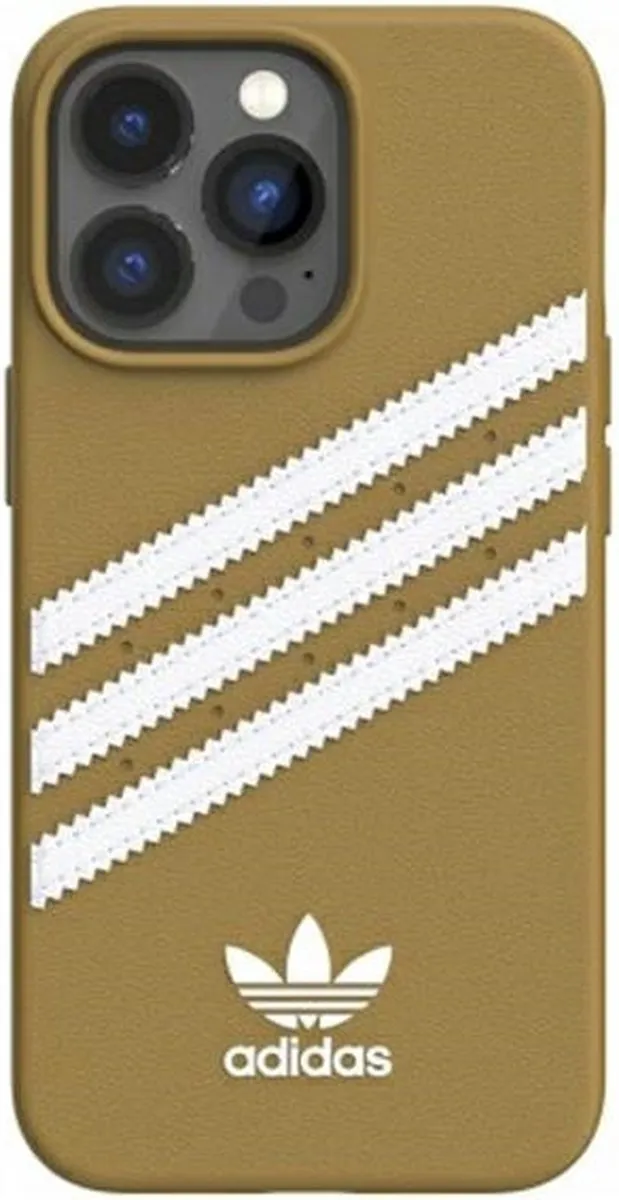 Adidas OR Gegoten PU-hoesje iPhone 13 - Beige-Goud