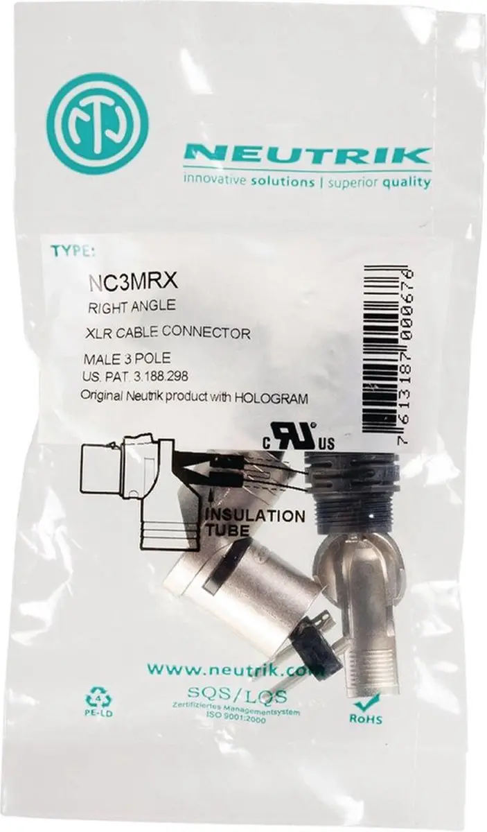 Neutrik NC3MRX XLR-connector - Haaks, 3-pins - afbeelding 5 van 5