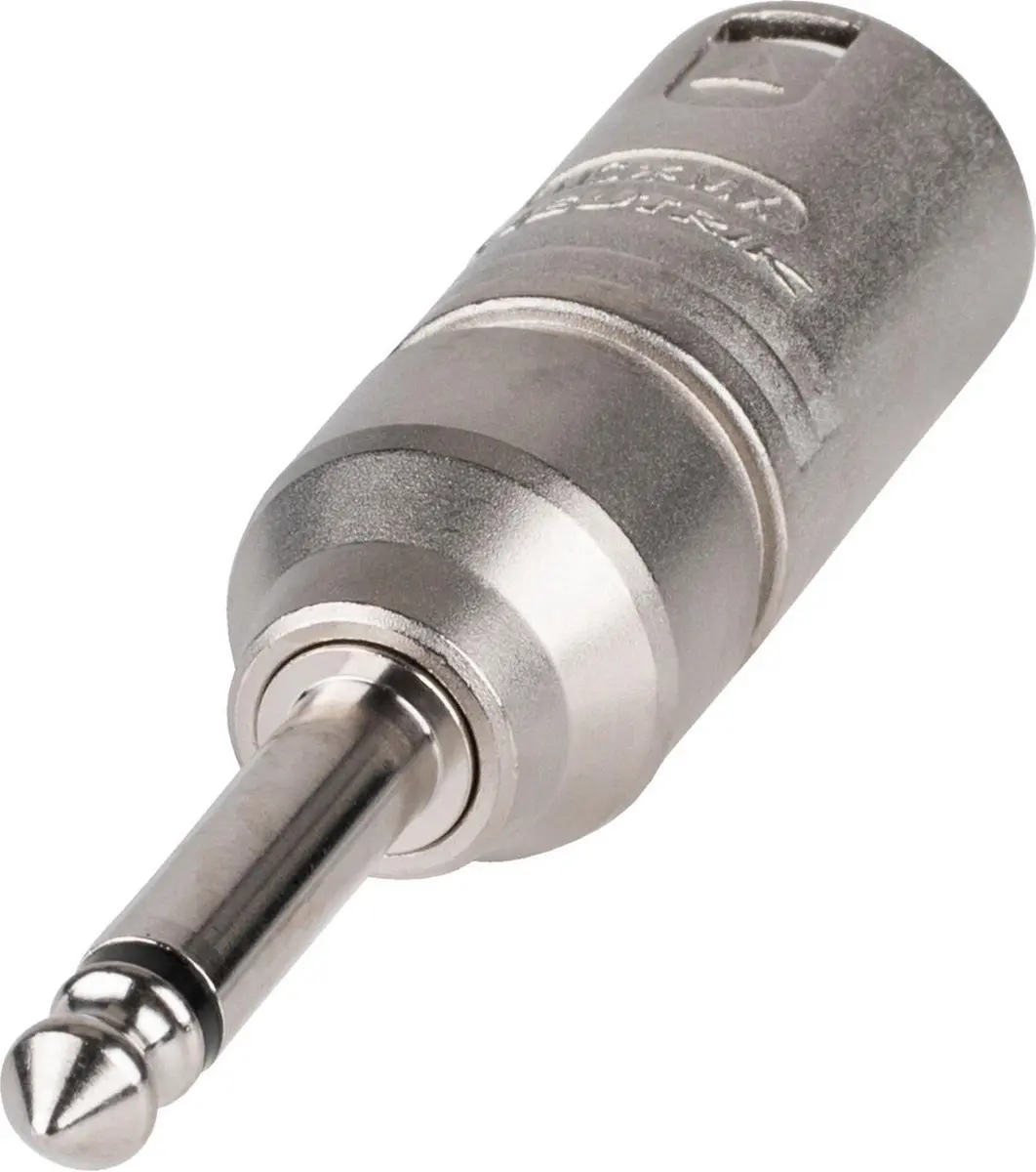 Neutrik NA2MP XLR-adapter 6,35mm Jack Mono - Zilver - afbeelding 6 van 6