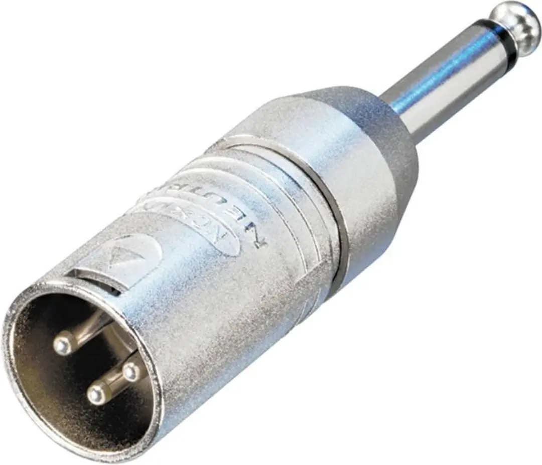 Neutrik NA2MP XLR-adapter 6,35mm Jack Mono - Zilver - afbeelding 4 van 6