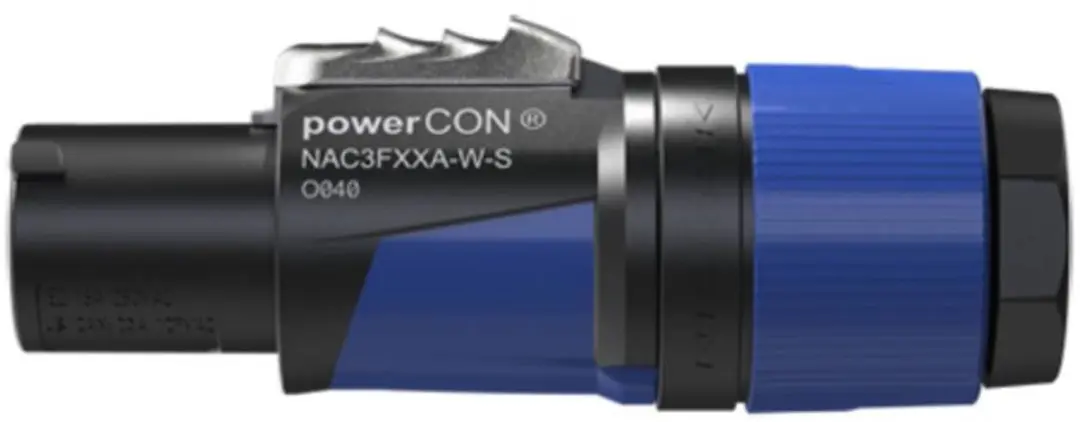 Neutrik powerCON NAC3FXXA-W-S Netstekker 16A - Blauw - afbeelding 3 van 4