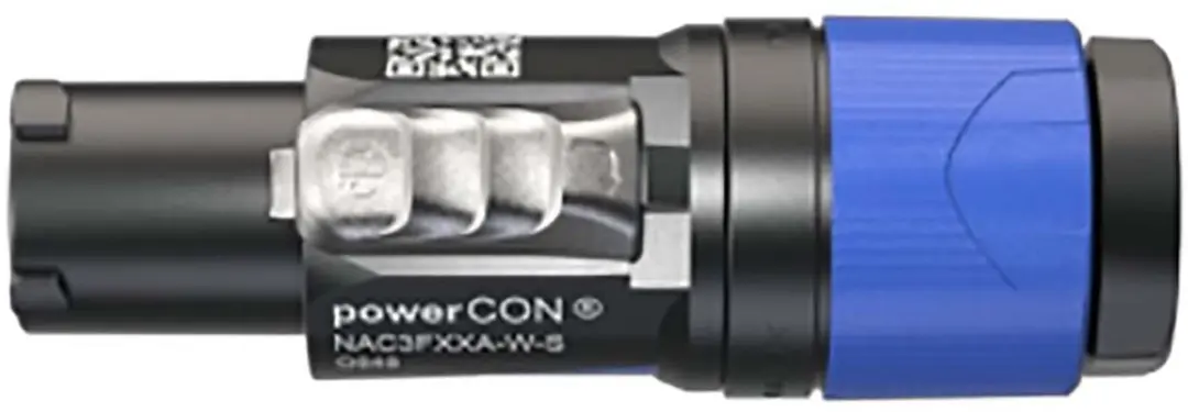 Neutrik powerCON NAC3FXXA-W-S Netstekker 16A - Blauw - afbeelding 2 van 4