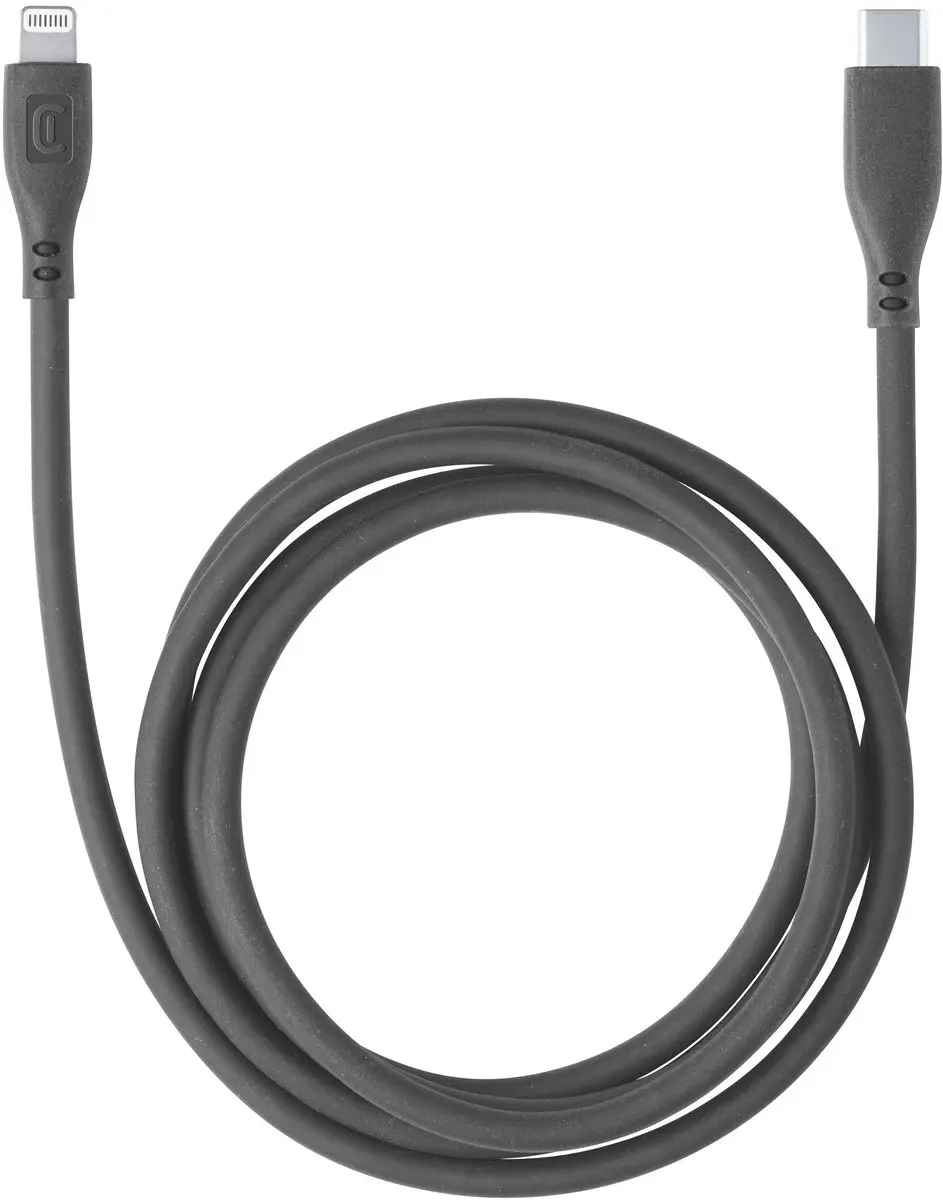 Cellularline USBDATASOFTC2LMFIK Soft Kabel - 1,2m - Zwart - afbeelding 5 van 5