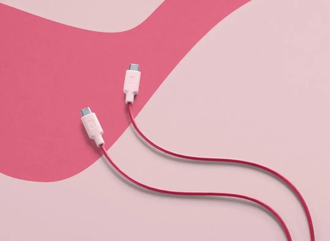 Cellularline Stylecolor USBDATAC2CSMARTP USB-C kabel - Roze - afbeelding 2 van 2
