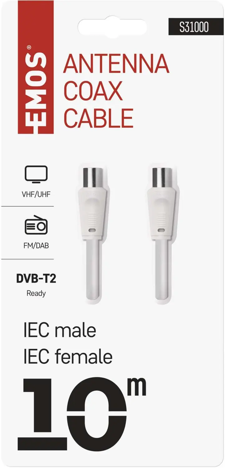 Emos S31000 Coaxkabel - 10m - Rechte Stekkers - afbeelding 4 van 6