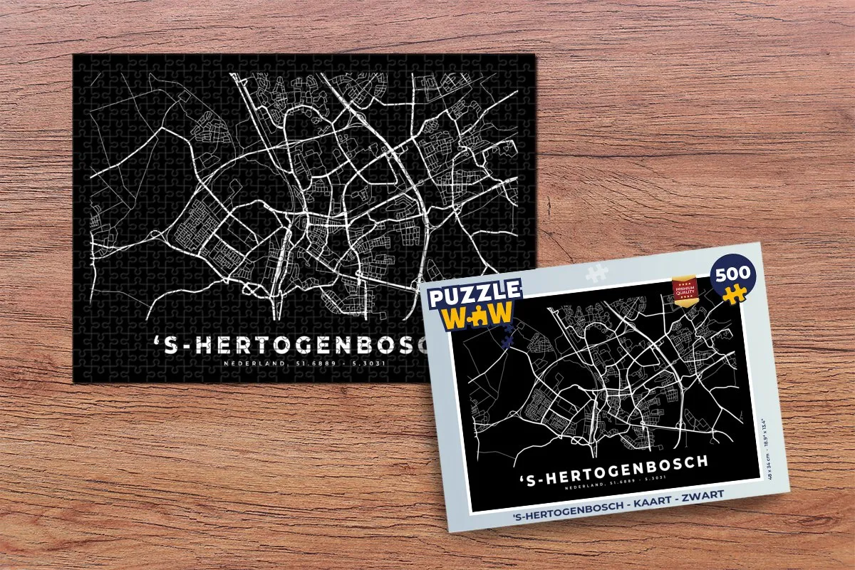 PuzzleWow 's-Hertogenbosch Legpuzzel 500 Stuks - Multicolor