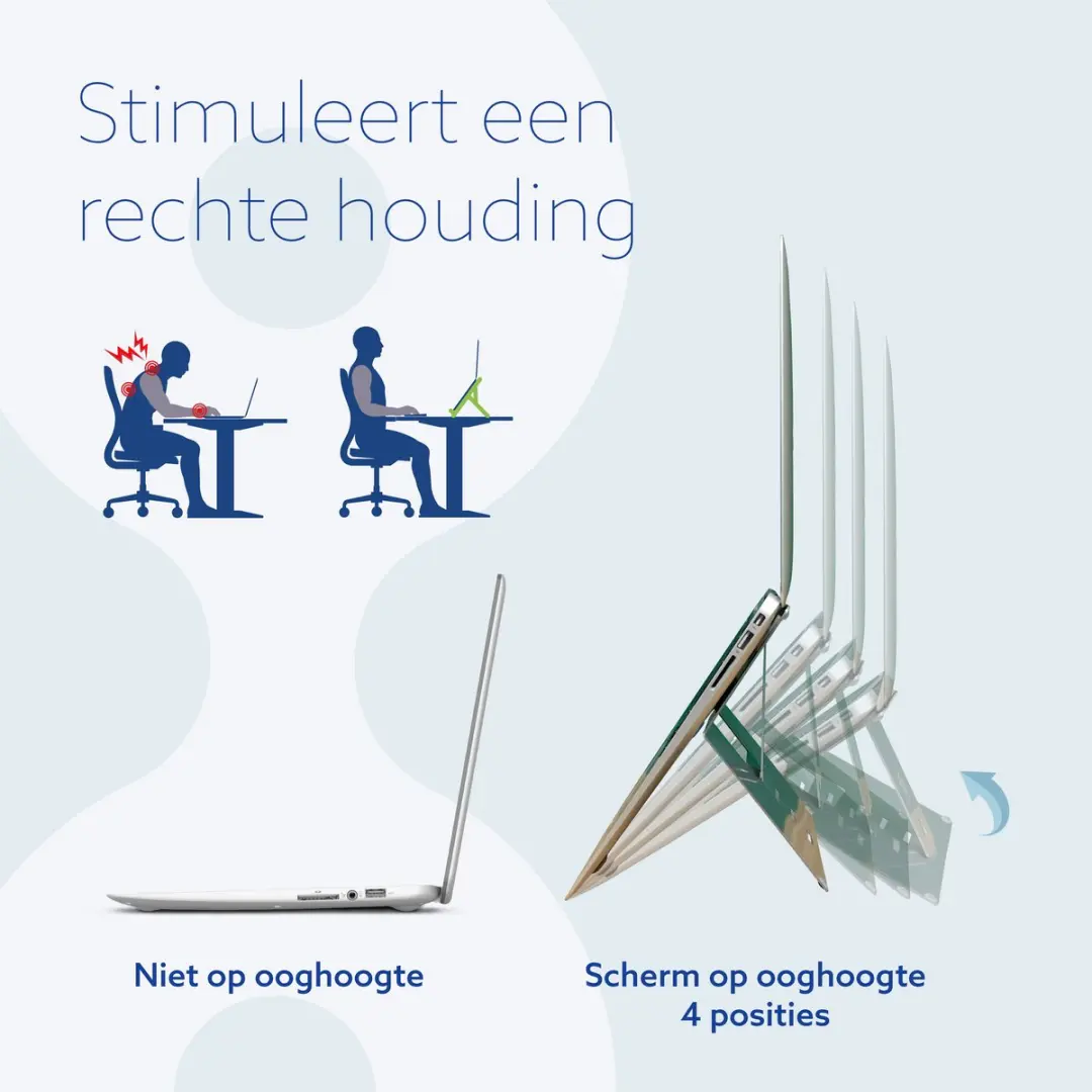 R-Go Riser Attachable RGORIATSI Laptopstandaard - Zilver - afbeelding 2 van 6