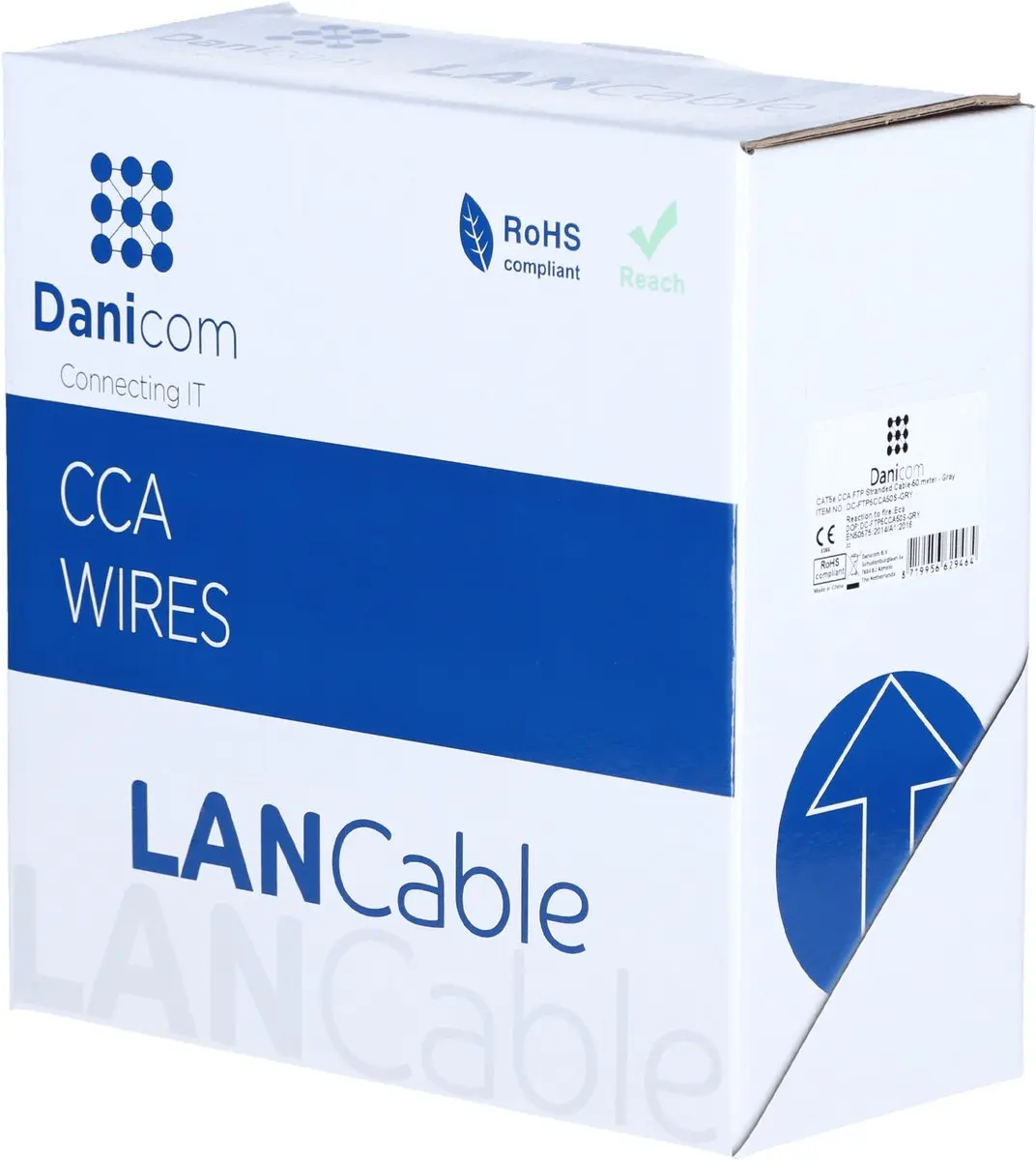 Danicom DC-FTP5CCA50S-GRY CAT5e Netwerkkabel - Grijs - afbeelding 3 van 6