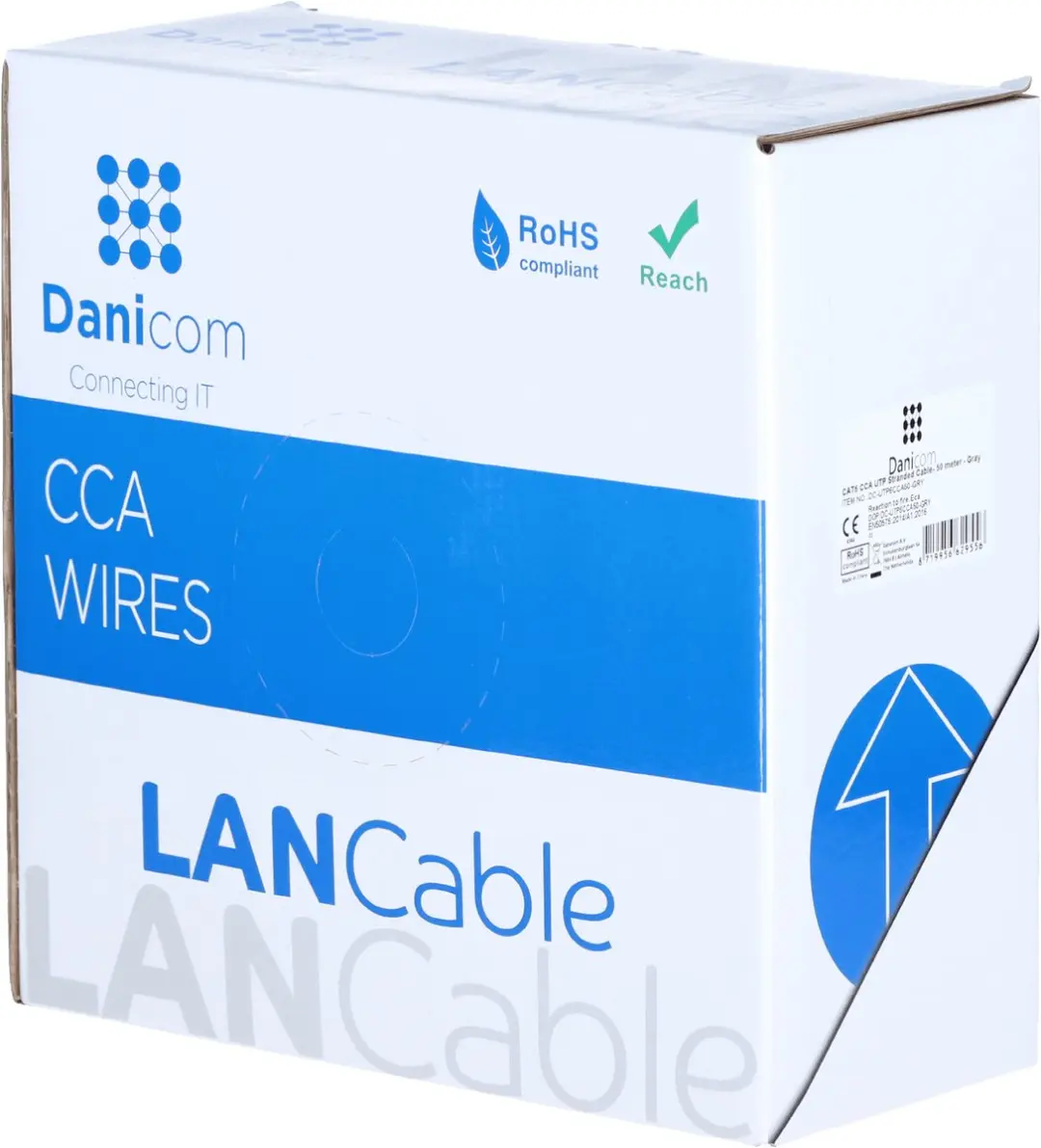 Danicom DC-UTP6CCA50-GRY CAT6 Netwerkkabel - 50m - Grijs - afbeelding 3 van 6