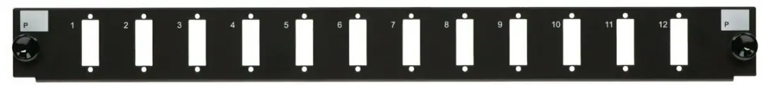 Danicom Front LC/SC 12 poorts zwart quad/duplex geschikt voor universele glasvez