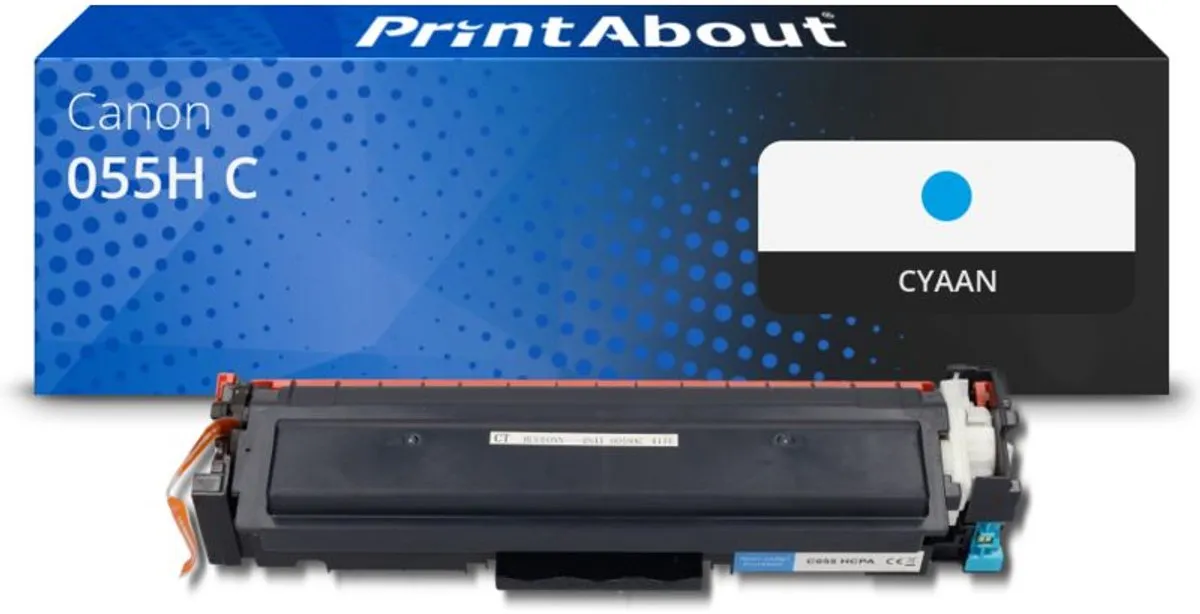 PrintAbout Canon 055H C Toner Cyaan - 5.900 Pagina's