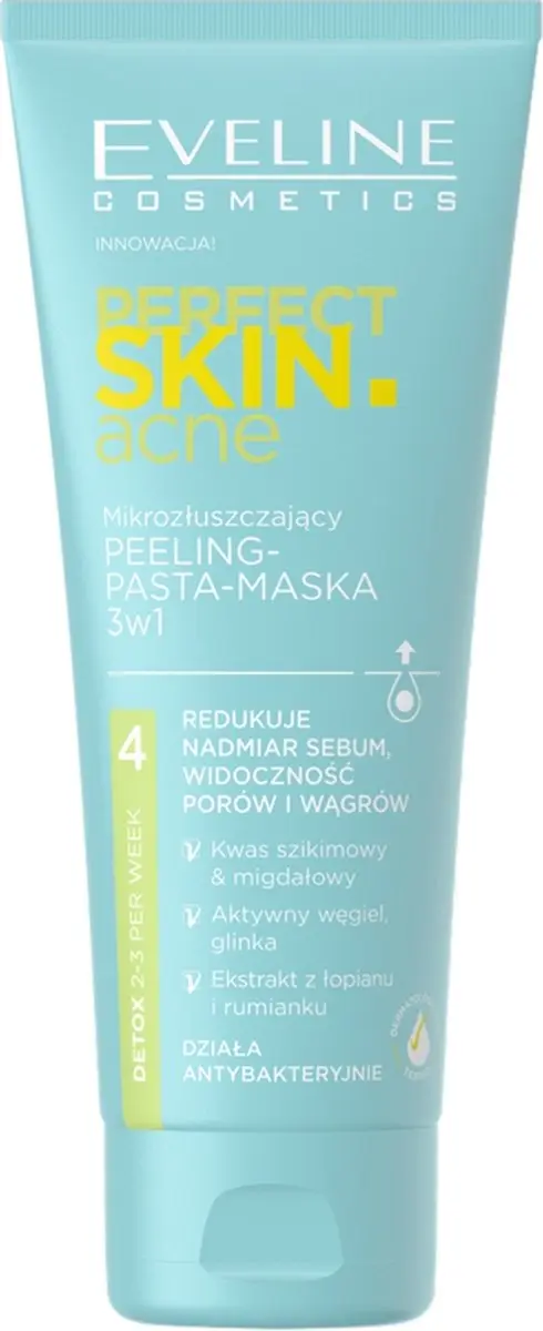Eveline Perfect Skin.acne Micro-Exfoliating Scrub-Pasta Masker 3in1 75ml