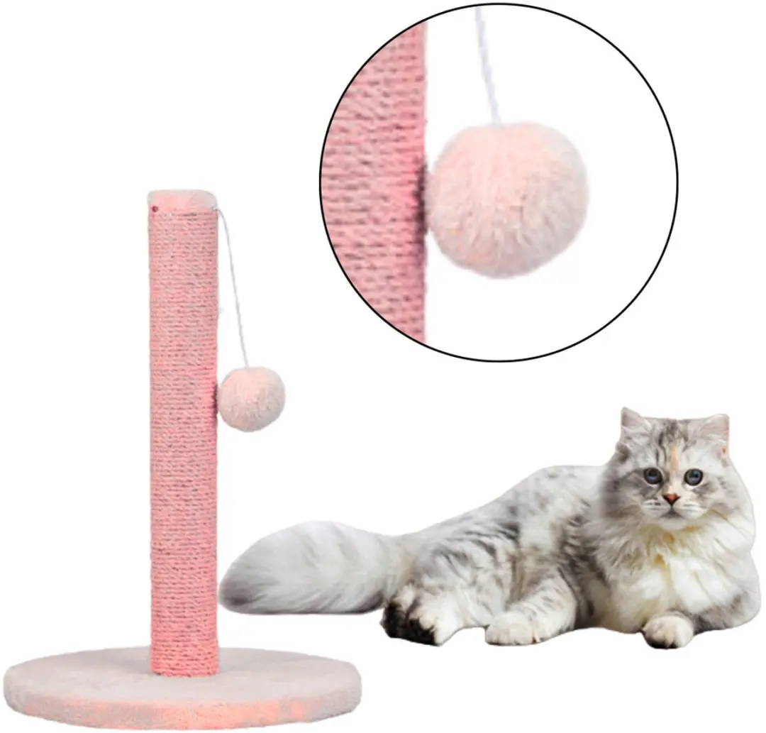 Cat Scratcher Krabpaal Toren Roze 40 Cm X 30 Cm