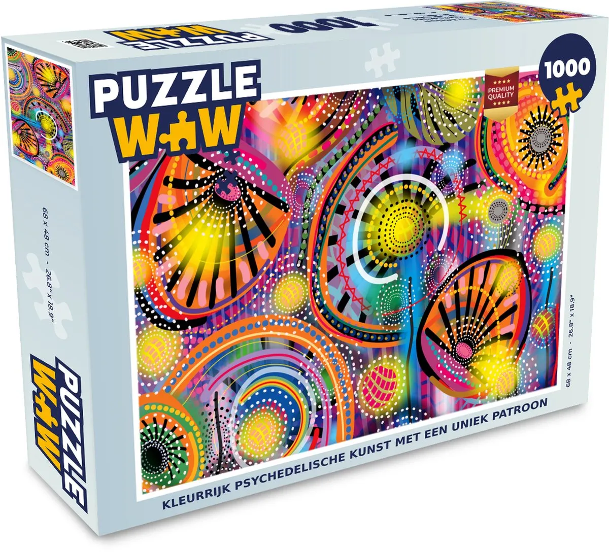 PuzzleWow Psychedelisch Legpuzzel 1000 Stuks