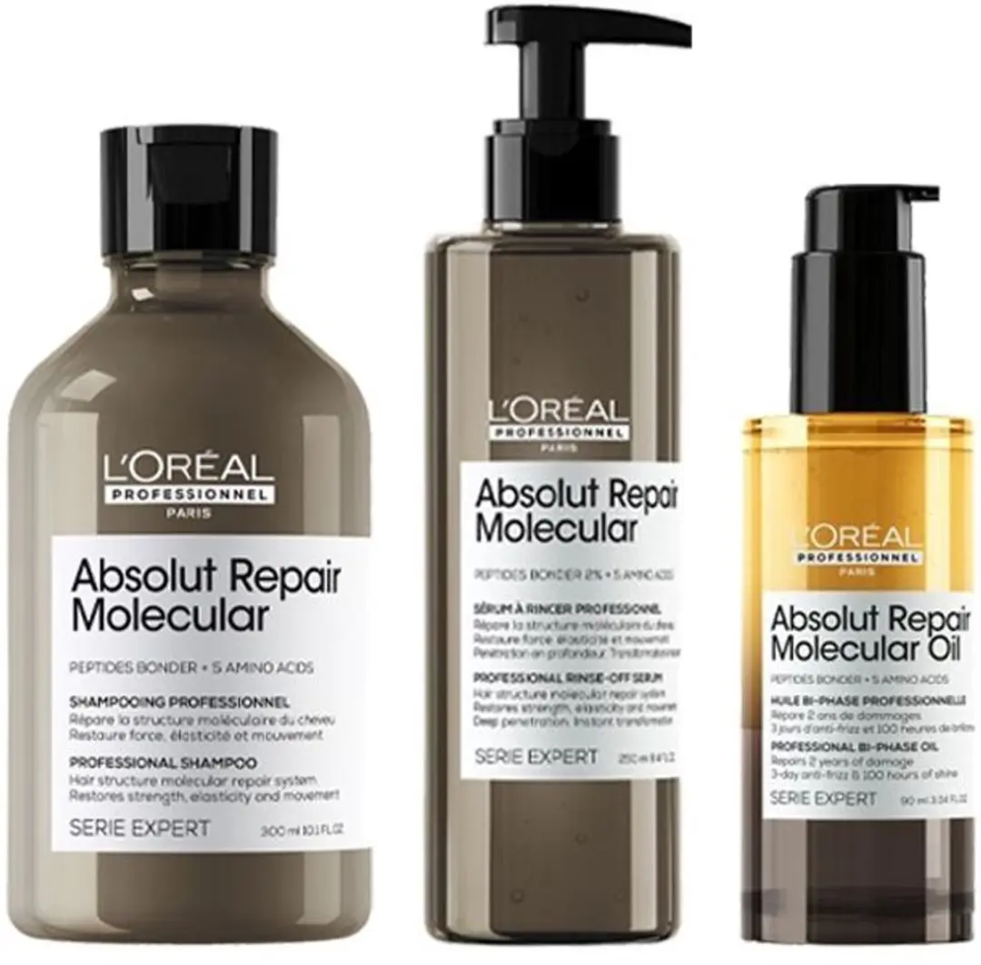 L'Oréal Professionnel Absolut Repair Molecular Shampoo 300ml + Serum 250ml + Du