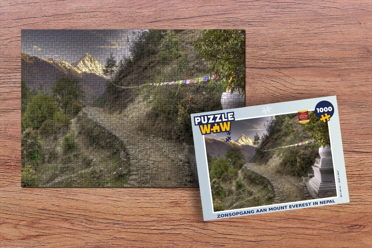 PuzzleWow Zonsopgang Mount Everest Legpuzzel 1000 Stuks