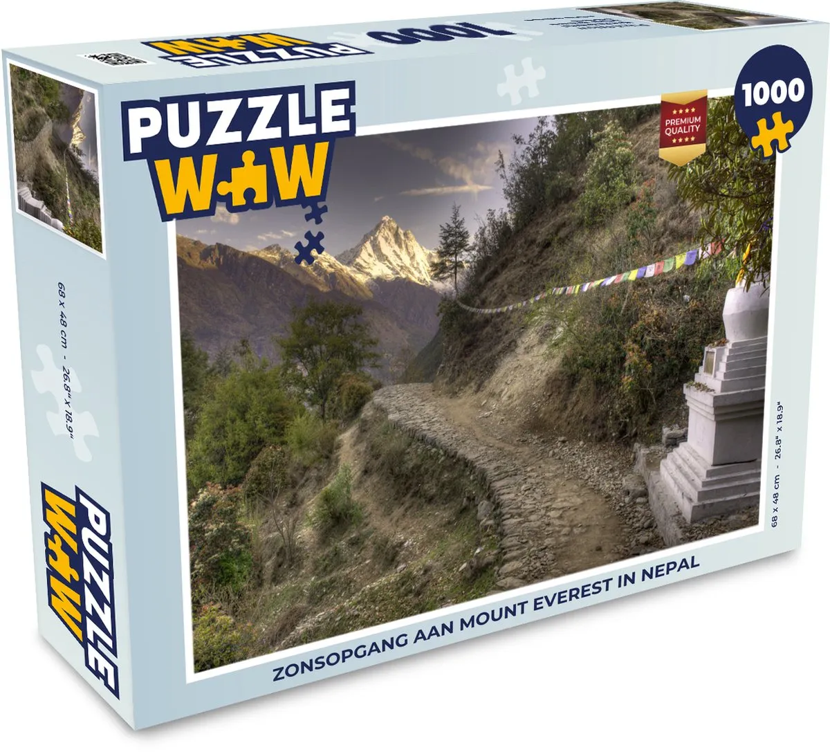 PuzzleWow Zonsopgang Mount Everest Legpuzzel 1000 Stuks - Multicolor