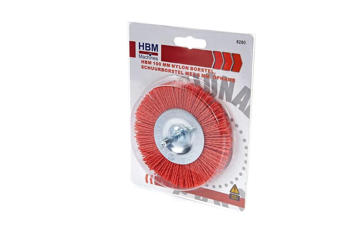 HBM Nylon Borstel 100mm - 6mm Opname