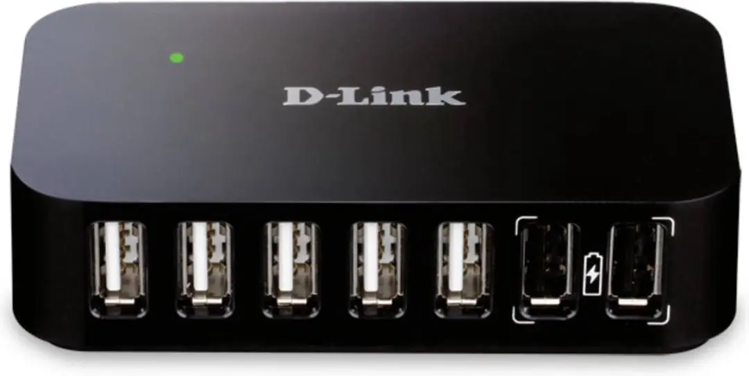 D-Link DUB-H7 USB 2.0 Hub - 7 Poorten - Zwart - afbeelding 5 van 6