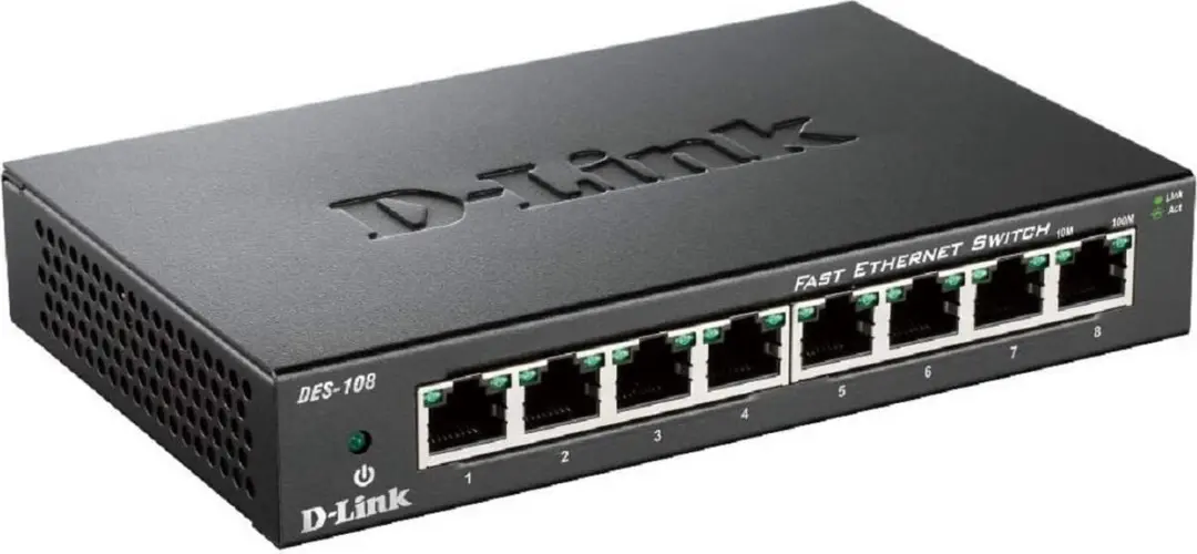 D-Link DES-108 Netwerkswitch 8 Poorten - Zwart - afbeelding 5 van 5