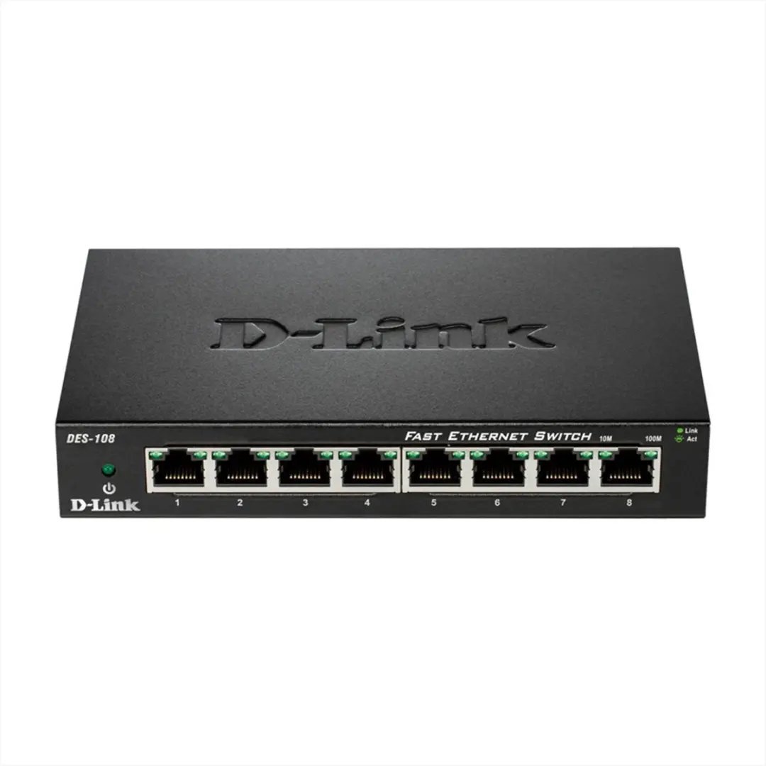 D-Link DES-108 Netwerkswitch 8 Poorten